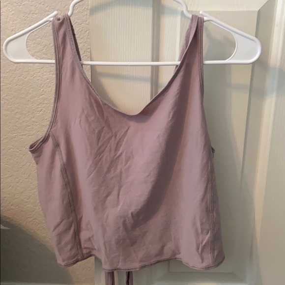 Lululemon Pink Tie Up Crop Top! - Picture 2 of 2